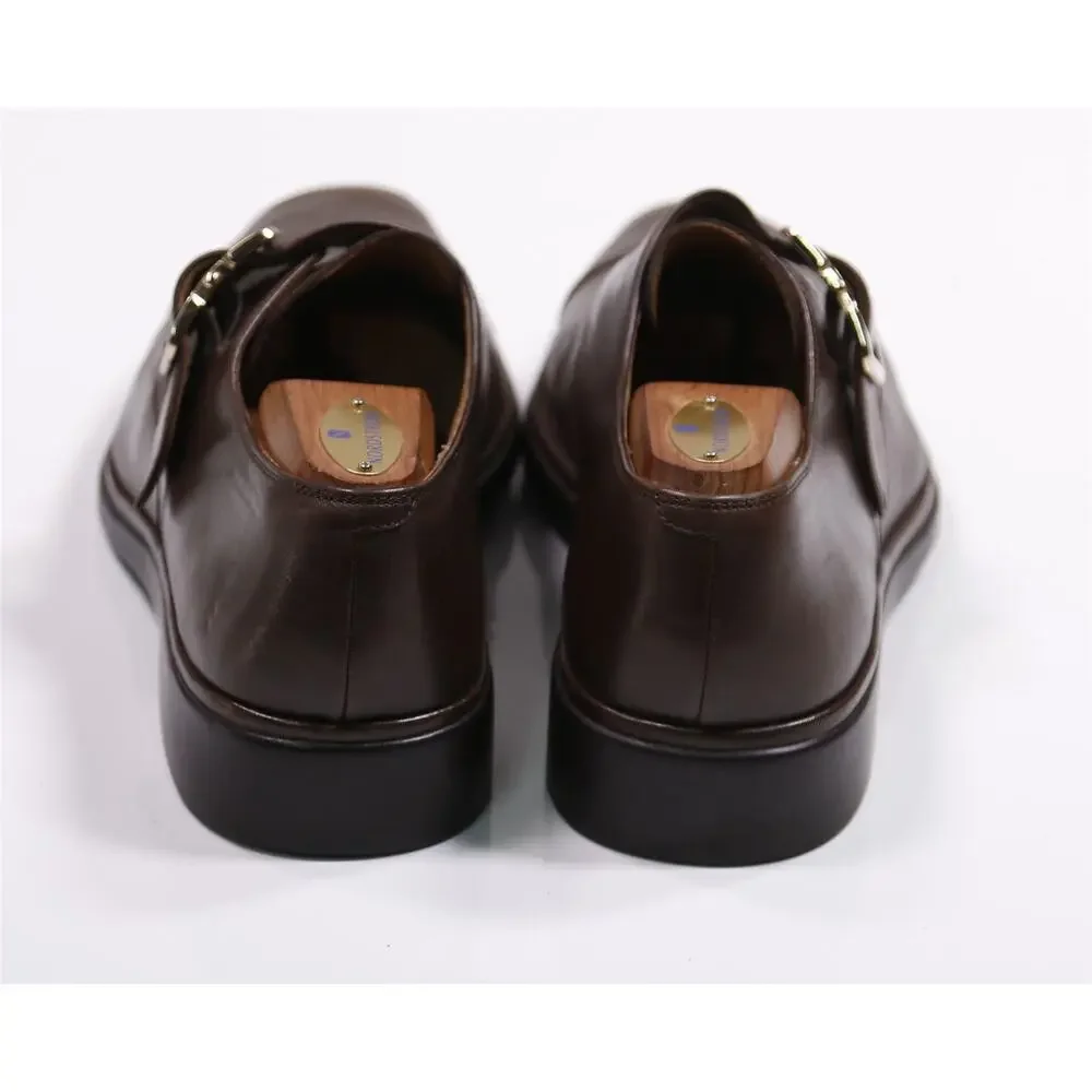 Bally Dolardo Brown Single Buckle Dress Loafers Mens US 7 D